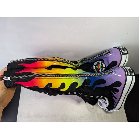 NEW Chuck Taylor All Star XXHi Pride Unisex High Top Sneaker Rainbow Flame M12 - Picture 5 of 10